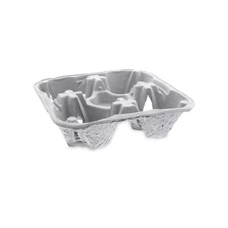 Pactivcorp Pactiv, EARTHCHOICE FOUR-CUP CARRIER WITH FOOD TRAY, 8-32 OZ, FOUR CUPS, 300PK M510032